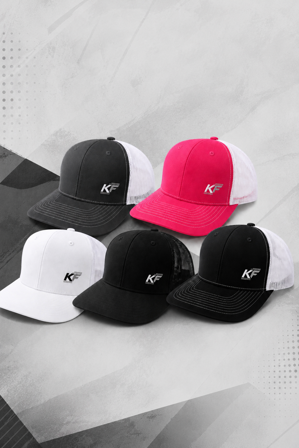 Trucker Hat - Mesh back. Snap back. Available in 5 colors.